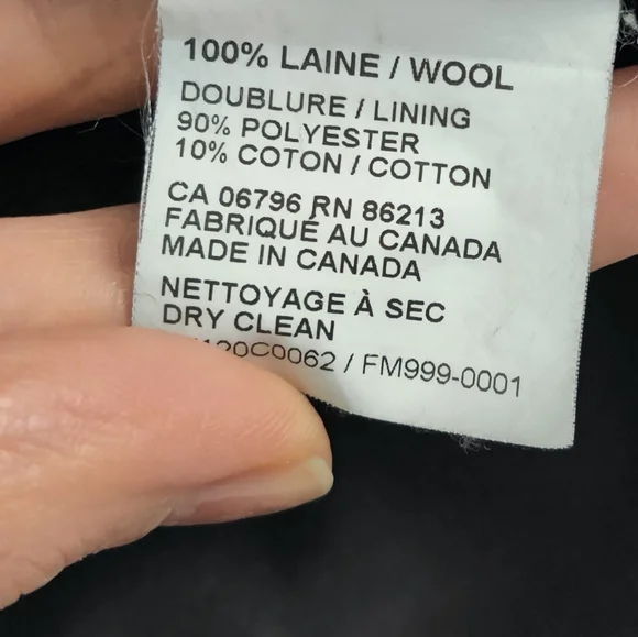 Black Trench coat 100% whool - Picture 9 of 9